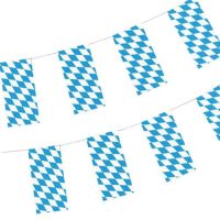 Flaggenkette, Papier 10 m "Bayrisch Blau" schwer entflammbar