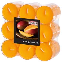"Flavour by GALA" Duftlichte Ø 38 mm · 24 mm pfirsich - Mango-Papaya in Polycarbonathülle