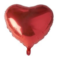 Folienluftballon Ø 45 cm rot "Heart" large