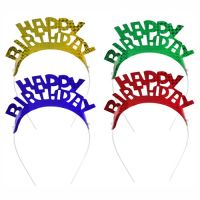 Haarreifen farbig sortiert "Happy Birthday" "Metallic"