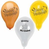Luftballons Ø 22 cm farbig sortiert "Happy Birthday"