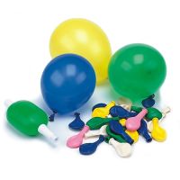 Luftballons mit Pumpe Ø 8,5 cm farbig sortiert