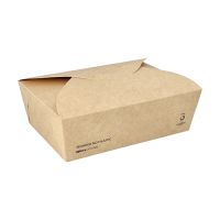 Lunchboxen, Pappe "NOTPLA" 6,6 cm x 13 cm x 19 cm braun