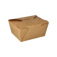 Lunchboxen, Pappe "pure" 750 ml 6,3 cm x 9 cm x 11,3 cm braun