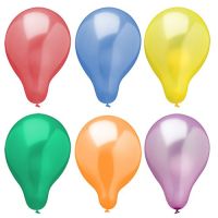 Luftballons Ø 25 cm farbig sortiert "Metallic"