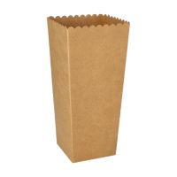 Popcorn-Boxen Pappe "pure" eckig 1300 ml 19,7 cm x 7 cm x 7 cm braun klein