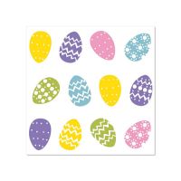 Servietten, 3-lagig 1/4-Falz 25 cm x 25 cm "Coloured Eggs"