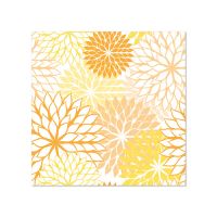 Servietten, 3-lagig 1/4-Falz 25 cm x 25 cm gelb "Floralies"