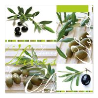 Servietten, 3-lagig 1/4-Falz 33 cm x 33 cm "Olives"