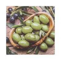 Servietten, 3-lagig 1/4-Falz 33 cm x 33 cm "Olive Flavour"