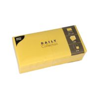 Servietten "DAILY Collection" 1/4-Falz 24 cm x 24 cm gelb