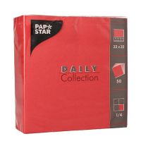Servietten "DAILY Collection" 1/4-Falz 32 cm x 32 cm rot