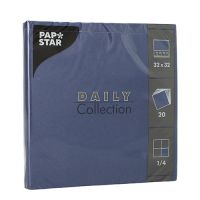Servietten "DAILY Collection" 1/4-Falz 32 cm x 32 cm dunkelblau