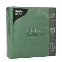 Servietten "DAILY Collection" 1/4-Falz 32 cm x 32 cm dunkelgrün