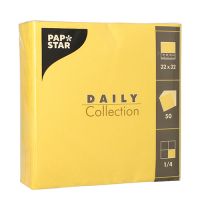 Servietten "DAILY Collection" 1/4-Falz 32 cm x 32 cm gelb