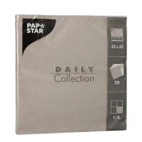 Servietten "DAILY Collection" 1/4-Falz 32 cm x 32 cm grau