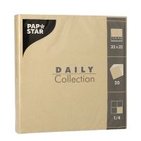 Servietten "DAILY Collection" 1/4-Falz 32 cm x 32 cm sand