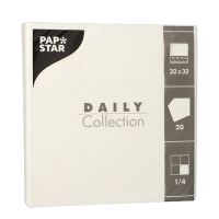 Servietten "DAILY Collection" 1/4-Falz 32 cm x 32 cm weiss