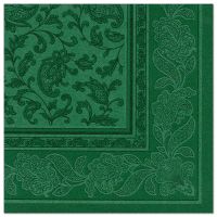 Servietten "ROYAL Collection" 1/4-Falz 40 cm x 40 cm dunkelgrün "Ornaments"