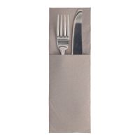 Servietten "ROYAL Collection" 48 cm x 30 cm grau mit Besteckfalz