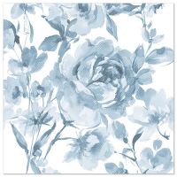 Servietten "ROYAL Collection" 1/4-Falz 40 cm x 40 cm blau "Rose"