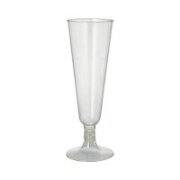 Stiel-Gläser für Sekt, PLA "pure" 0,1 l Ø 5,5 cm · 16,5 cm glasklar mit glasklarem Fuß