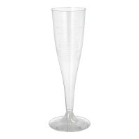 Stiel-Gläser für Sekt, PS 0,1 l Ø 4,8 cm · 19,9 cm glasklar einteilig