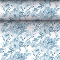 Tischläufer, stoffähnlich, PV-Tissue Mix "ROYAL Collection" 24 m x 40 cm blau "Rose"
