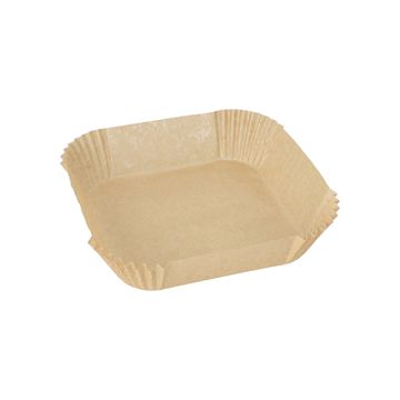 Backpapiere 16 cm x 16 cm x 4,5 cm braun für Heißluftfritteusen