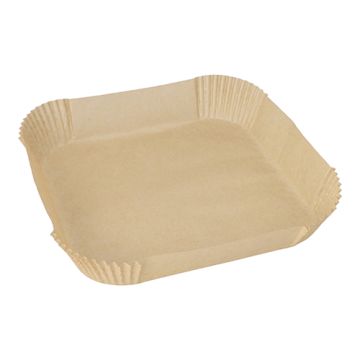 Backpapiere 23 cm x 23 cm x 4,5 cm braun für Heißluftfritteusen