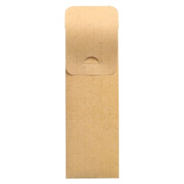 Bestecktaschen 23,5 cm x 7,3 cm natur inkl. weißer Serviette 40 x 40 cm 2-lag.