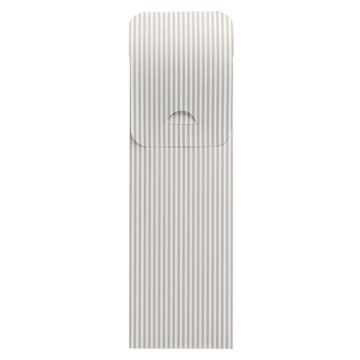 Bestecktaschen 23,5 cm x 7,3 cm weiss "Lines" inkl. weißer Serviette 40 x 40 cm 2-lag.