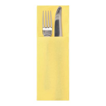 Servietten "DAILY Collection" 48 cm x 30 cm gelb mit Besteckfalz