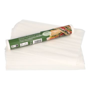 Butterbrotpapier 25 cm x 30 cm weiss