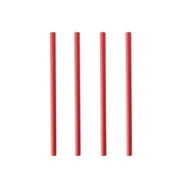 Cocktail Trinkhalme, Papier Ø 7 mm · 15 cm rot