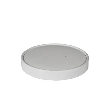 Deckel für Suppenbecher, Pappe "To Go" rund Ø 9,9 cm weiss