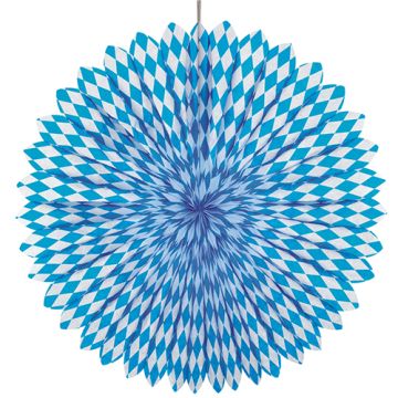 Dekofächer Ø 75 cm "Bayrisch Blau" schwer entflammbar