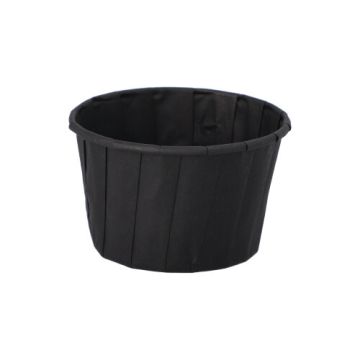 Dressingbecher, Papier 90 ml Ø 6,6 cm · 4,2 cm schwarz