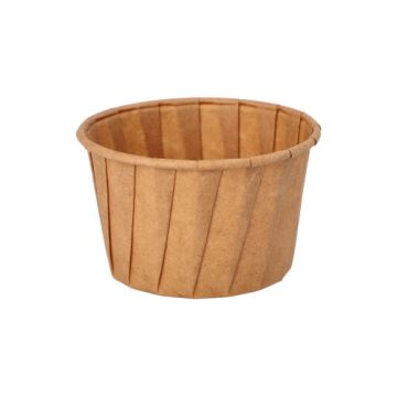 Dressingbecher, Papier "pure" 90 ml Ø 6,6 cm · 4,2 cm braun