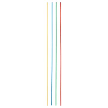 Trinkhalme, Maxi Papier Ø 6 mm · 80 cm farbig sortiert