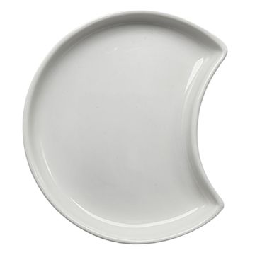 Teller Porzellan Halbmond Ø 9 cm · 1,2 cm weiss "Ano"