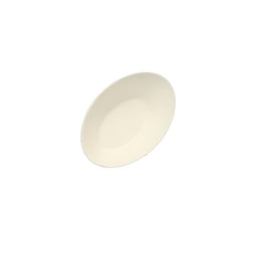 Fingerfood - Schalen, Zuckerrohr "pure" 20 ml 2,7 cm x 5 cm x 8 cm weiss "Egg"