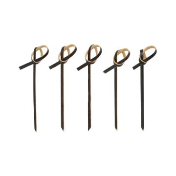 Fingerfood - Picker 6 cm schwarz "Knoten"