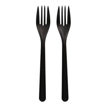"Circulware by Haval" Mehrweg-Gabeln PP-MF 18,5 cm schwarz extra stabil