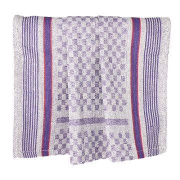 Geschirrtücher 90 cm x 45 cm weiß/violett Grubentuch