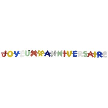 Grußkette 1,9 m "Joyeux Anniversaire"