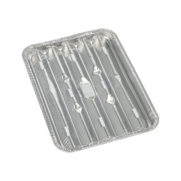 Grillschalen, Alu eckig 1,4 cm x 16,3 cm x 22,7 cm