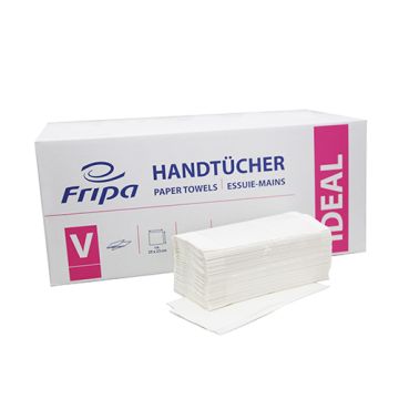 Handtuchpapier V-Falz 23 cm x 25 cm hochweiss Zick Zack, 1-lagig