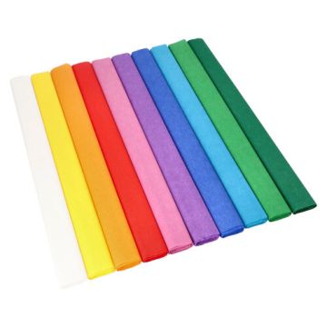 Krepp-Papier 2,5 m x 50 cm farbig sortiert wasserfest