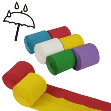 Krepp-Bänder 10 m x 5 cm farbig sortiert wasserfest